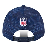 New England Patriots Navy 2024 NFL Sideline New Era 9FORTY Stretch-Snap Hat