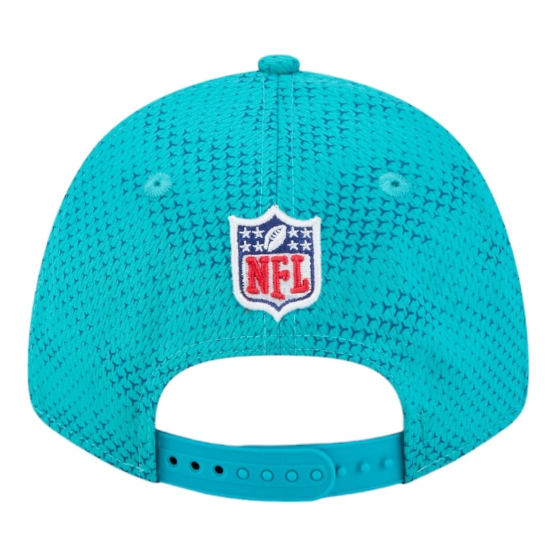 Miami Dolphins Aqua 2024 NFL Sideline New Era 9FORTY Stretch-Snap Hat