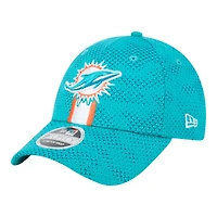 Miami Dolphins Aqua 2024 NFL Sideline New Era 9FORTY Stretch-Snap Hat