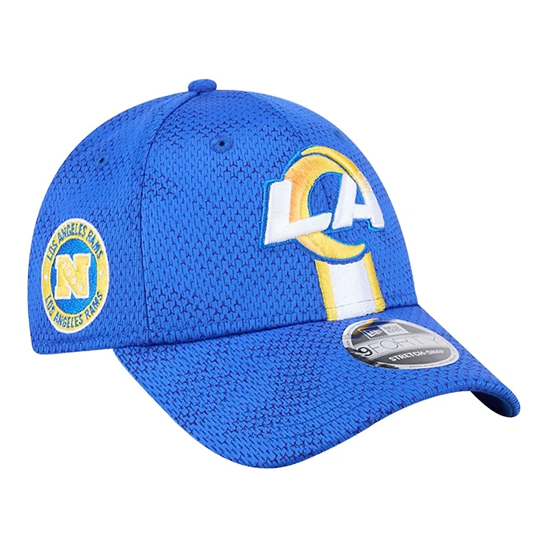 Los Angeles Rams Royal Blue 2024 NFL Sideline New Era 9FORTY Stretch-Snap Hat