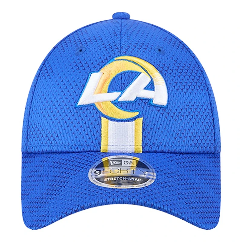 Los Angeles Rams Royal Blue 2024 NFL Sideline New Era 9FORTY Stretch-Snap Hat