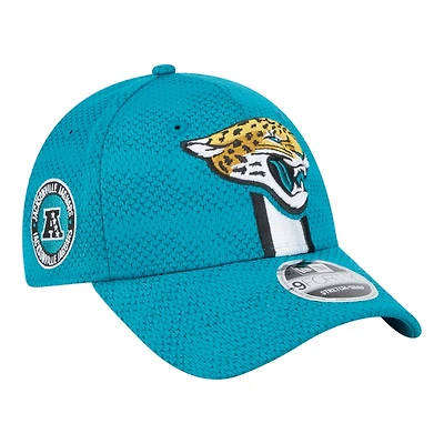 Jacksonville Jaguars Teal 2024 NFL Sideline New Era 9FORTY Stretch-Snap Hat