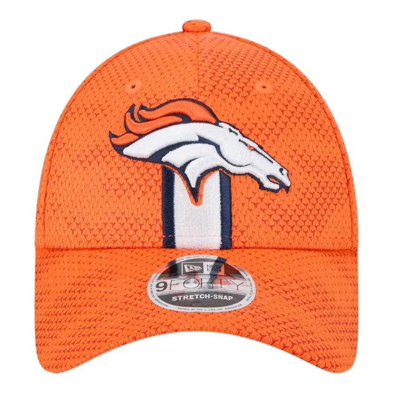 Denver Broncos Orange 2024 NFL Sideline New Era 9FORTY Stretch-Snap Hat