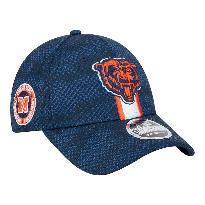 Chicago Bears Navy 2024 NFL Sideline New Era 9FORTY Stretch-Snap Hat