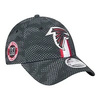 Atlanta Falcons Black 2024 NFL Sideline New Era 9FORTY Stretch-Snap Hat