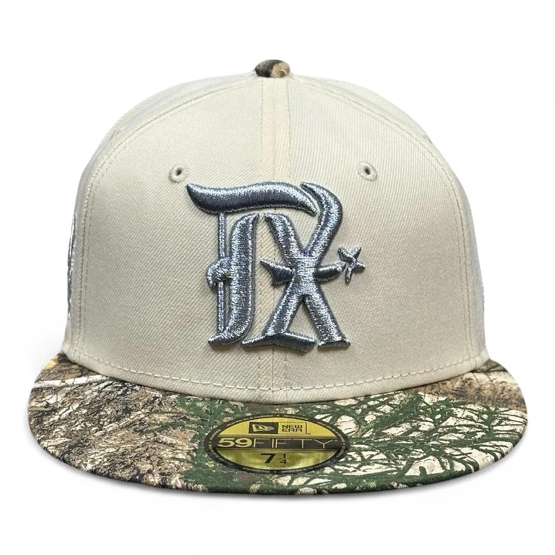 Texas Rangers Chrome and Realtree City Connect Panther Eagle Patch Gray UV New Era 59FIFTY Fitted Hat