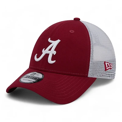 Alabama Crimson Tide Crimson Red White Mesh Back New Era 9FORTY Snapback Hat