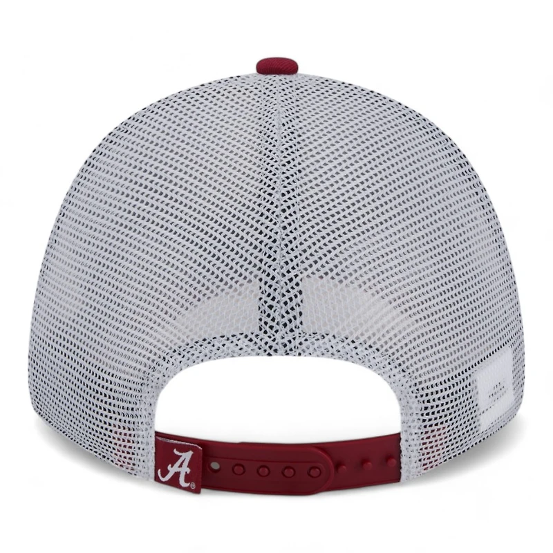 Alabama Crimson Tide Crimson Red White Mesh Back New Era 9FORTY Snapback Hat