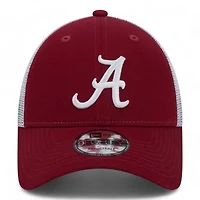 Alabama Crimson Tide Crimson Red White Mesh Back New Era 9FORTY Snapback Hat