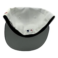 St. Louis Cardinals Chrome and Navy STL Arch Patch Gray UV New Era 59FIFTY Fitted Hat
