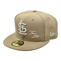 St. Louis Cardinals Tan Arch Patch Gray UV New Era 59FIFTY Fitted Hat