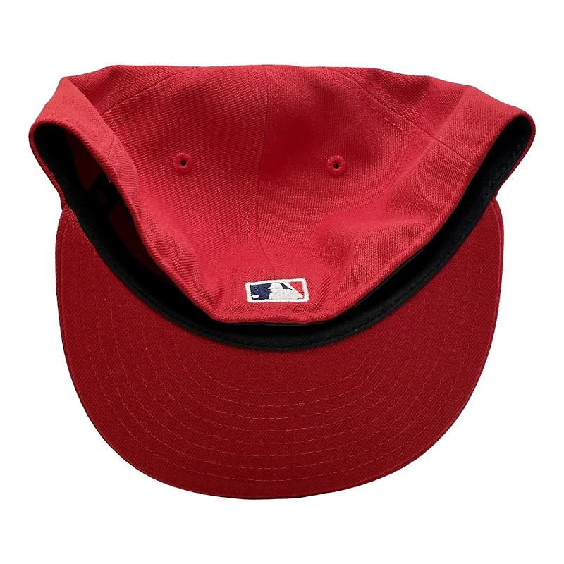St. Louis Cardinals Red Upside Down Logo UV New Era 59FIFTY Fitted Hat