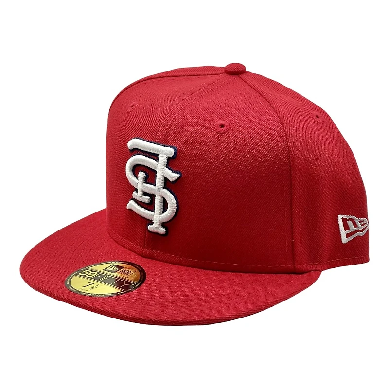 St. Louis Cardinals Red Upside Down Logo UV New Era 59FIFTY Fitted Hat