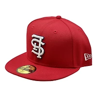 St. Louis Cardinals Red Upside Down Logo UV New Era 59FIFTY Fitted Hat