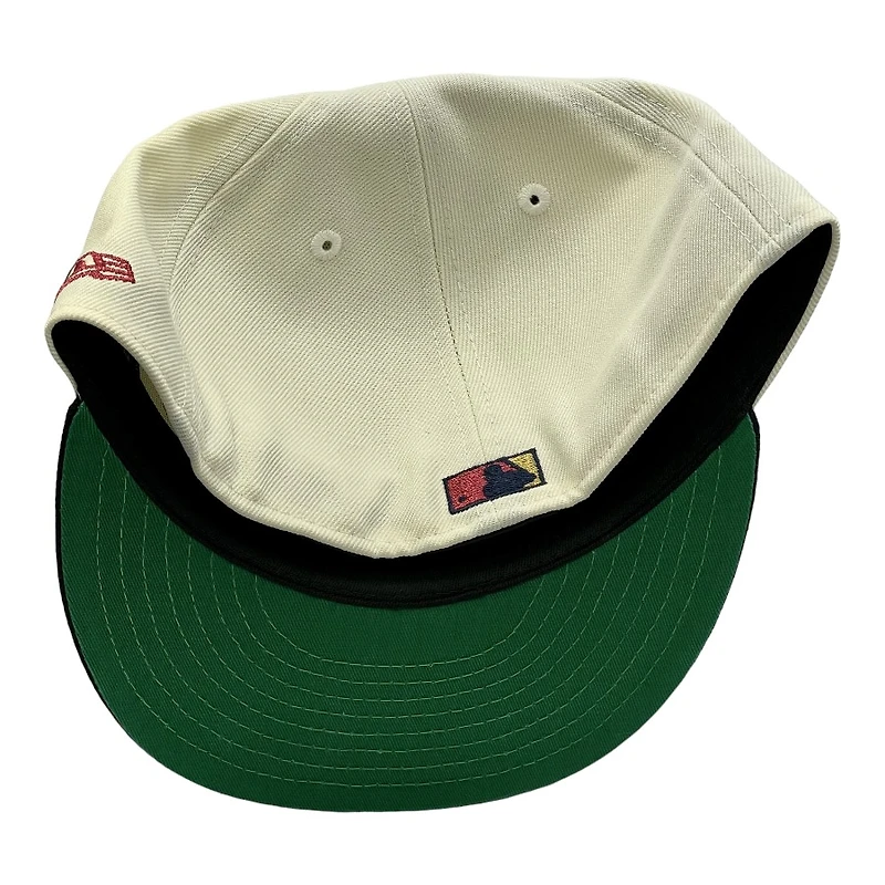 Atlanta Braves Chrome and Navy Tomahawk Logo 2000 ASG Patch Green UV New Era 59FIFTY Fitted Hat