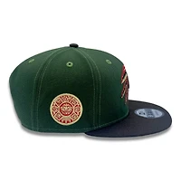 Mexico Dark Green and Brown Azteca Skull Warrior Aztec Patch Gray UV New Era 9FIFTY Snapback Hat