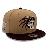 Mexico Brown Two Tone Azteca Skull Warrior Aztec Patch Gray UV New Era 9FIFTY Snapback Hat