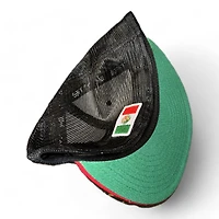 Mexico Black and Red Mesh Back Wordmark Logo Green UV New Era 59FIFTY Fitted Hat