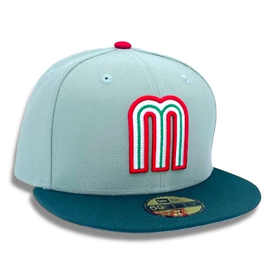 Mexico Green Two Tone Flag Batterman Gray UV New Era 59FIFTY Fitted Hat