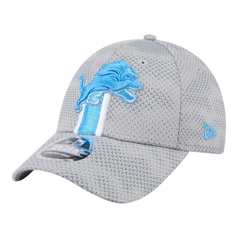 Detroit Lions Gray 2024 NFL Sideline New Era 9FORTY Stretch-Snap Hat