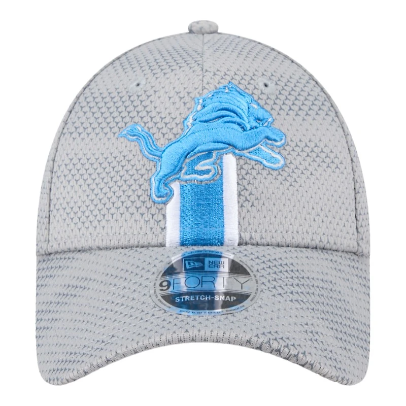 Detroit Lions Gray 2024 NFL Sideline New Era 9FORTY Stretch-Snap Hat
