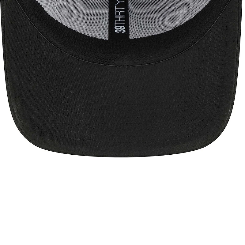 Seattle Mariners Black Basic New Era 39THIRTY Flex Fit Hat