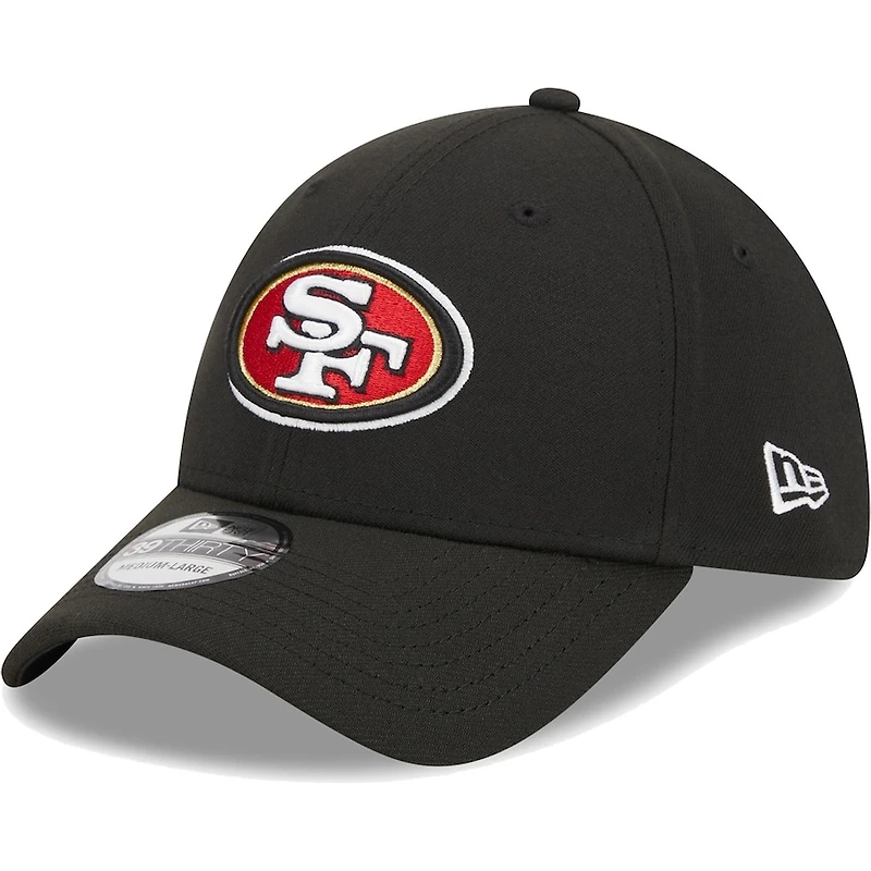 San Francisco 49ers Black Basic New Era 39THIRTY Flex Fit Hat