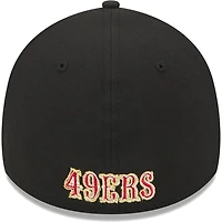 San Francisco 49ers Black Basic New Era 39THIRTY Flex Fit Hat