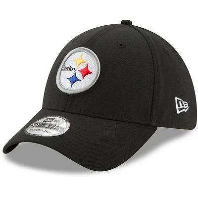 Pittsburgh Steelers Black Basic New Era 39THIRTY Flex Fit Hat