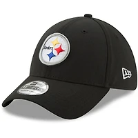 Pittsburgh Steelers Black Basic New Era 39THIRTY Flex Fit Hat
