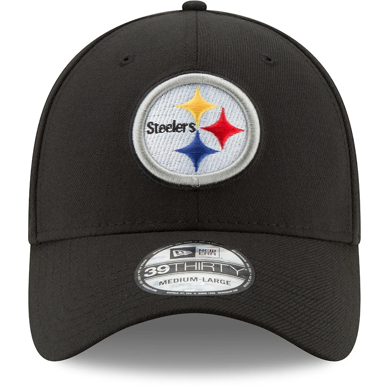 Pittsburgh Steelers Black Basic New Era 39THIRTY Flex Fit Hat