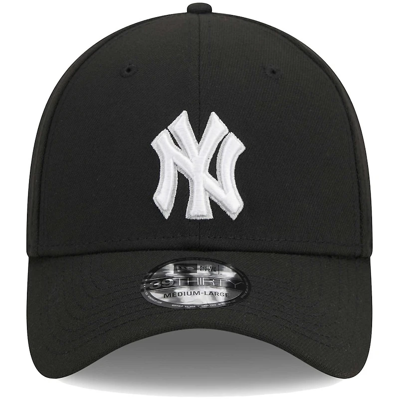 New York Yankees Black Basic Era 39THIRTY Flex Fit Hat