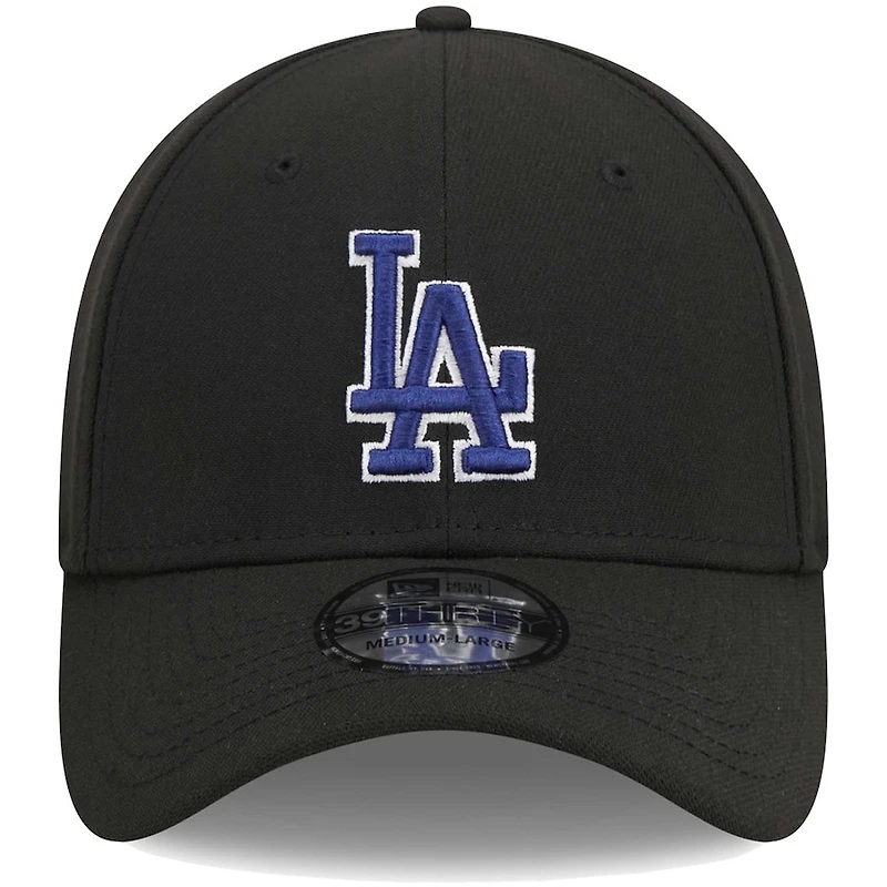 Los Angeles Dodgers Black Basic New Era 39THIRTY Flex Fit Hat