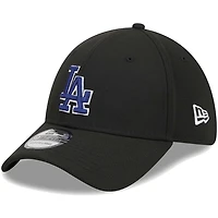 Los Angeles Dodgers Black Basic New Era 39THIRTY Flex Fit Hat