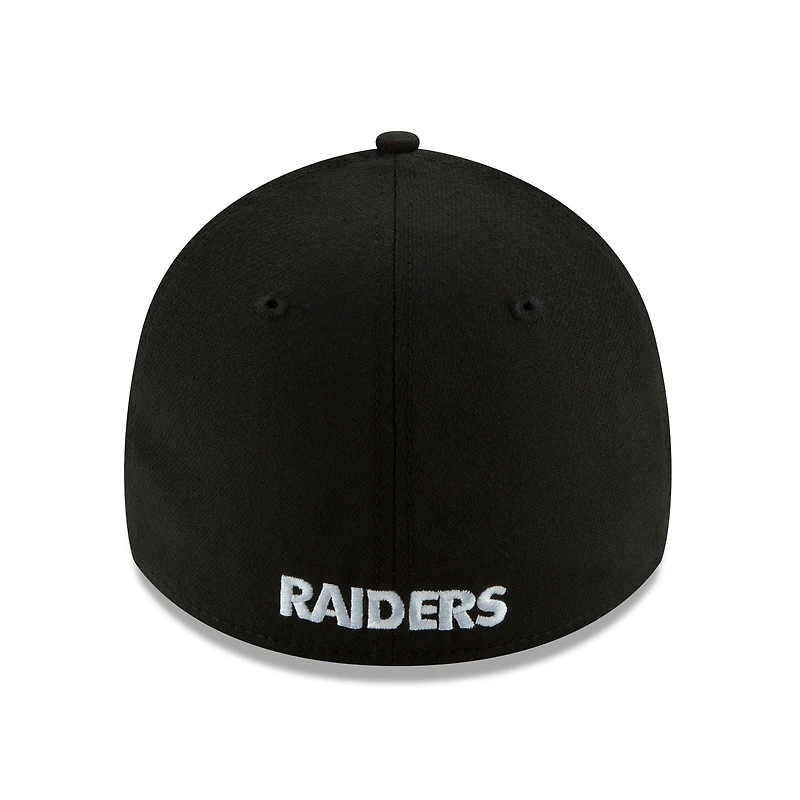 Las Vegas Raiders Black Basic New Era 39THIRTY Flex Fit Hat