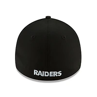 Las Vegas Raiders Black Basic New Era 39THIRTY Flex Fit Hat