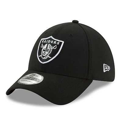 Las Vegas Raiders Black Basic New Era 39THIRTY Flex Fit Hat