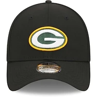 Green Bay Packers Black Basic New Era 39THIRTY Flex Fit Hat