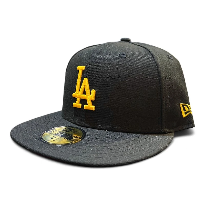 Los Angeles Dodgers Black and Gold USC Patch Red UV New Era 59FIFTY Fitted Hat