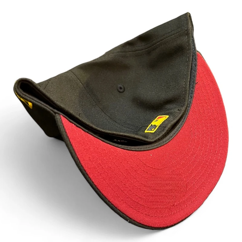 Los Angeles Dodgers Black and Gold USC Patch Red UV New Era 59FIFTY Fitted Hat