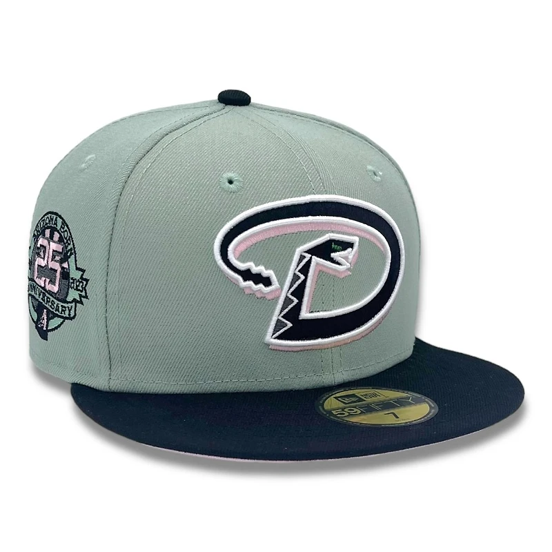 Arizona Diamondbacks Everest Green and Black 25th Anni Patch Pink UV New Era 59FIFTY Fitted Hat