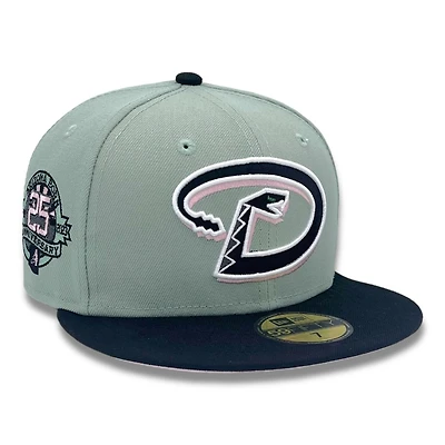Arizona Diamondbacks Everest Green and Black 25th Anni Patch Pink UV New Era 59FIFTY Fitted Hat