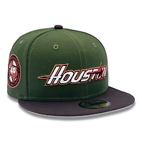 Houston Astros Green and Brown 40 Years Patch Gray UV New Era 59FIFTY Fitted Hat
