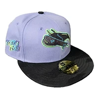 Tampa Bay Rays Lavender and Black Tonal City Connect Logo Patch Gray UV New Era 59FIFTY Fitted Hat
