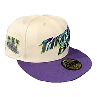 Tampa Bay Rays Chrome and Purple City Connect Logo Patch Gray UV New Era 59FIFTY Fitted Hat