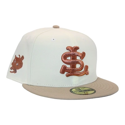 St. Louis Cardinals Cream and Khaki "FHM DPM Stock Pack" St Browns Mascot Patch Gray UV New Era 59Fifty Fitted Hat