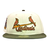 St Louis Cardinals Cream and Olive "FHM DPM Stock Pack" Final Season at Busch Stadium Patch Gray UV New Era 59Fifty Fitted Hat