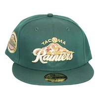 Tacoma Rainiers Green "Earth - FHN Elements Pack" Pacific League Patch Gray UV New Era 59Fifty Fitted Hat
