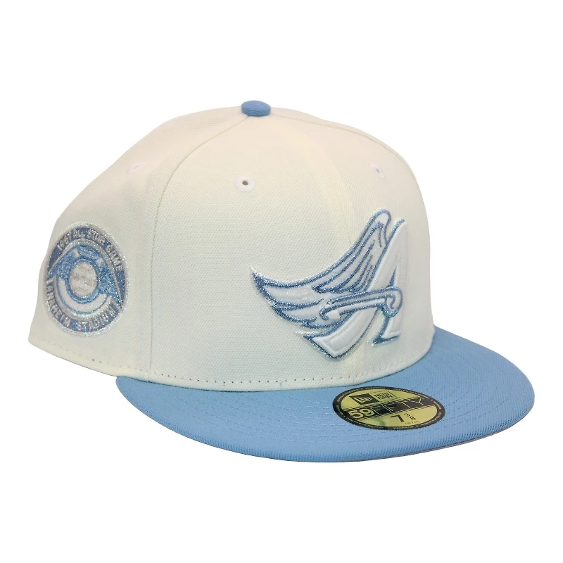 Los Angeles Angels Cream and Icy Blue "Air - FHN Elements Pack" 1967 All Star Game Patch Gray UV New Era 59Fifty Fitted Hat