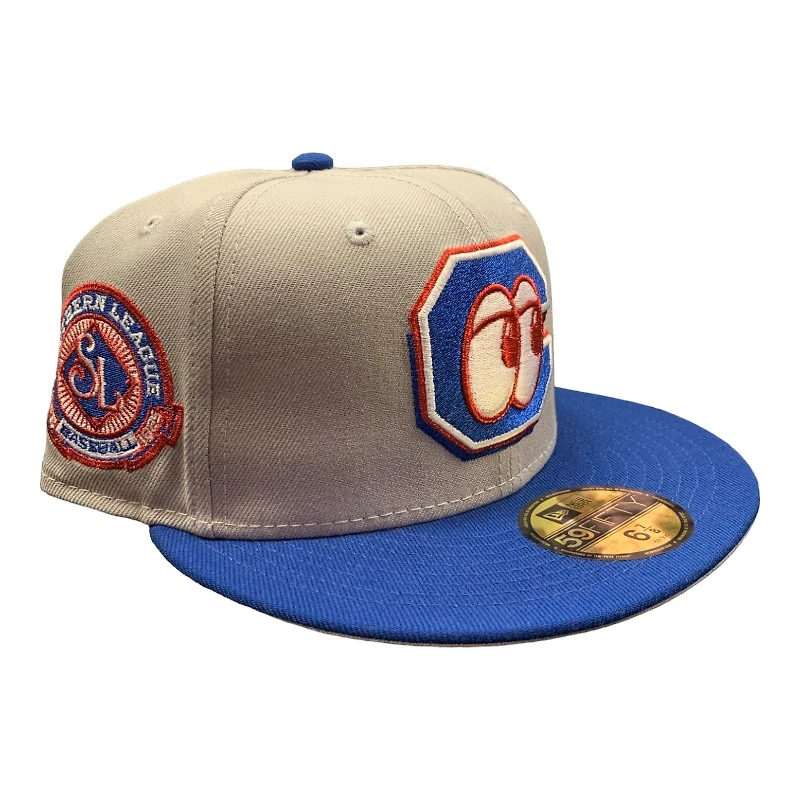 Chattanooga Lookouts Gray and Royal Blue Southern League Patch UV New Era 59FIFTY Fitted Hat